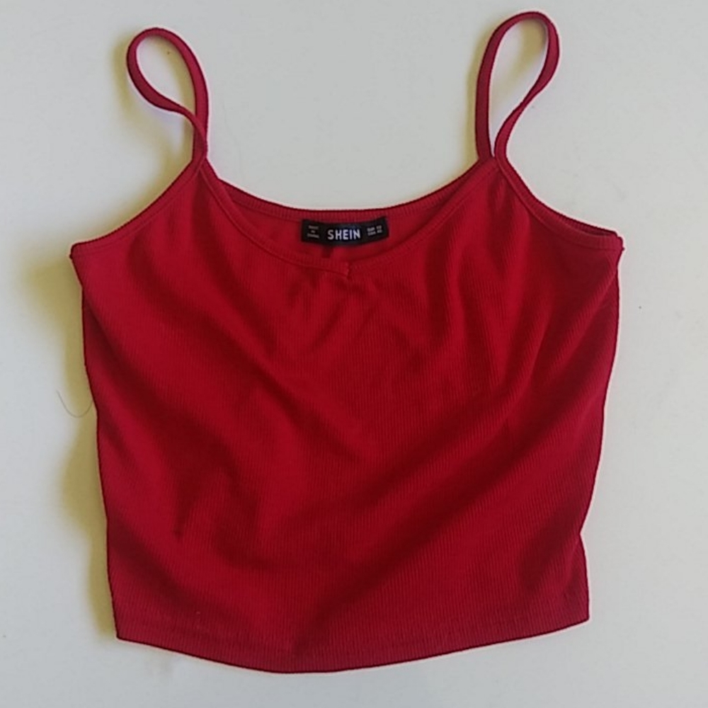 Cropped SHEIN red tank